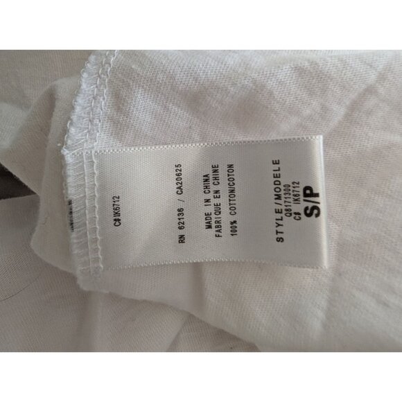 Guess Jeans White Cotton Smocked Tube Top With Halter Tie Womens S/P - Picture 5 of 5